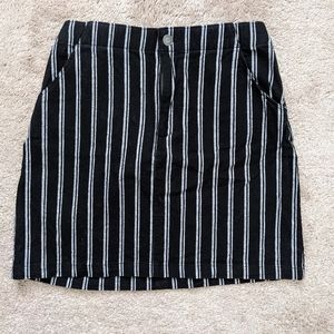 Hollister Black Striped Skirt